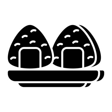 Onigiri 'nin yaratıcı tasarım simgesi 