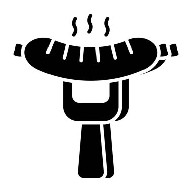 Benzersiz bir sosis tasarım ikonu