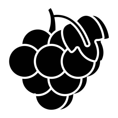 Düz bir üzüm tasarımı simgesi 