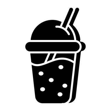 Düzenlenebilir bir paket içecek tasarımı simgesi 