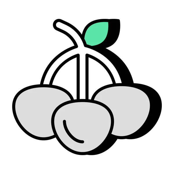 Icon Design Cherries — Stock Vector