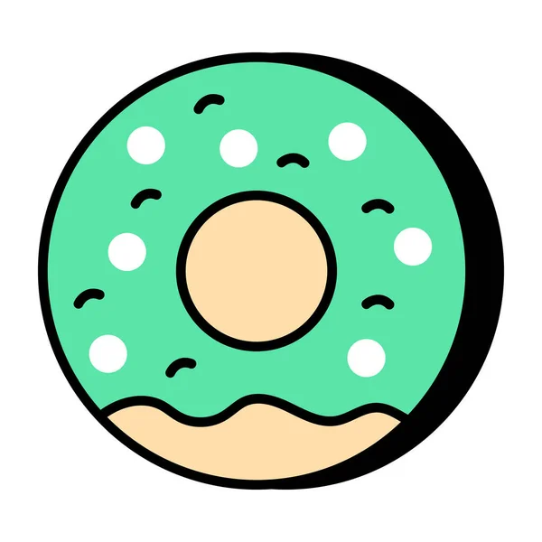 Trendy Vector Design Donut — Stock Vector