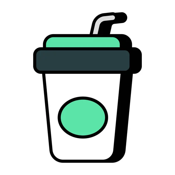 Editable Design Icon Takeaway Drink — Vector de stock