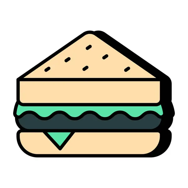 Ícone Design Moderno Sanduíche —  Vetores de Stock