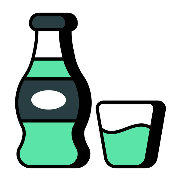 酒瓶的现代设计图标 — 图库矢量图片