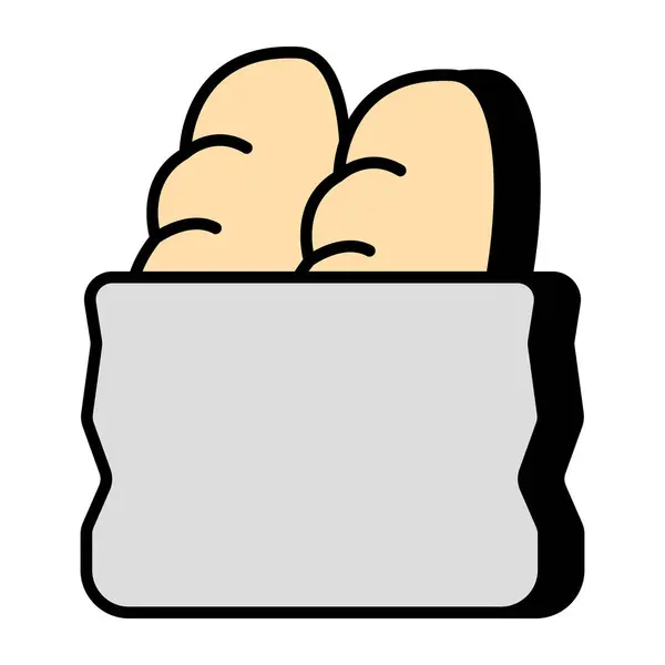 面包面包的流行设计图标 — 图库矢量图片