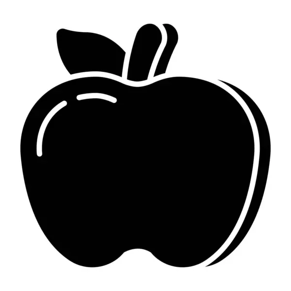 Flat Design Icon Apple — Stock Vector