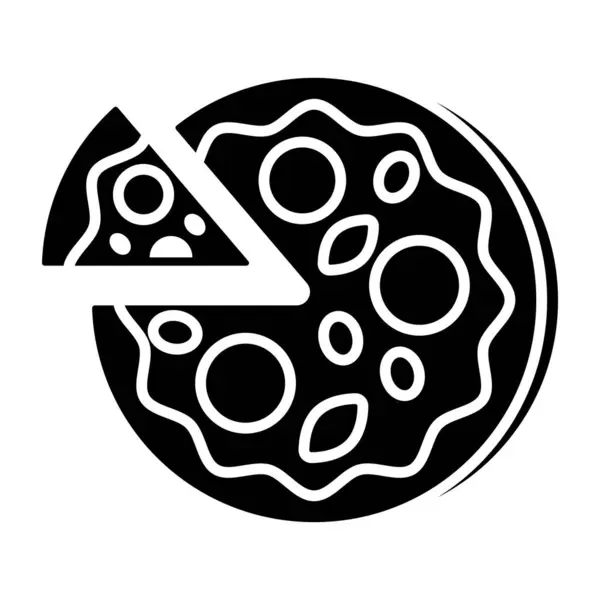 Icône Conception Modifiable Pizza — Image vectorielle