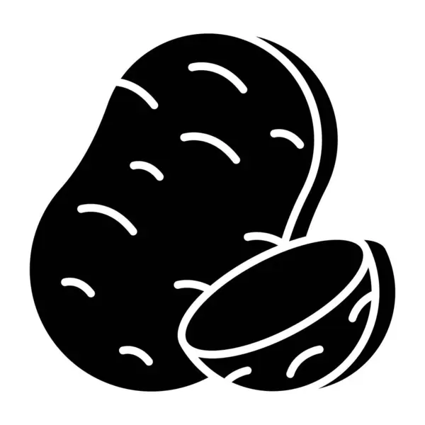 Premium Icono Descarga Patatas — Vector de stock