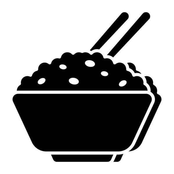 Food Bowl Icon Trendy Design — Vettoriale Stock