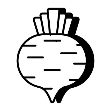 Şalgamın mükemmel tasarım simgesi 