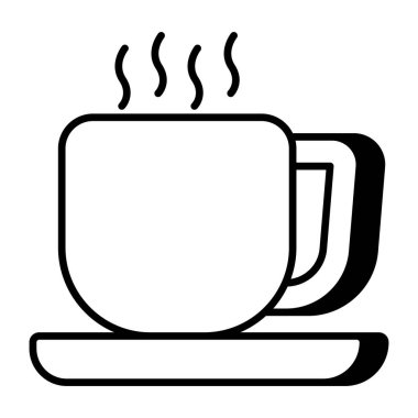 Çay fincanının modern tasarım simgesi