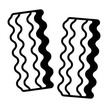 Vector design of ribbon pasta 