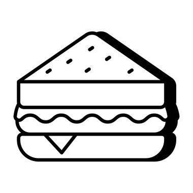 Sandviçin modern tasarım simgesi 