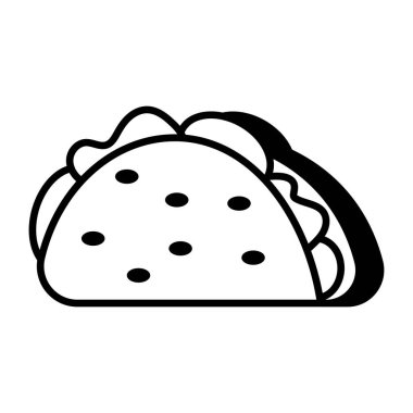 A mouth watering icon of taco 