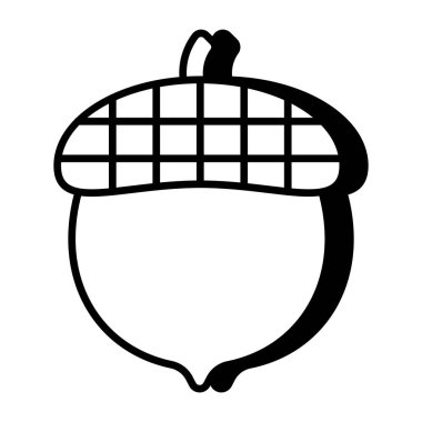 A beautiful design icon of acorn fruit 