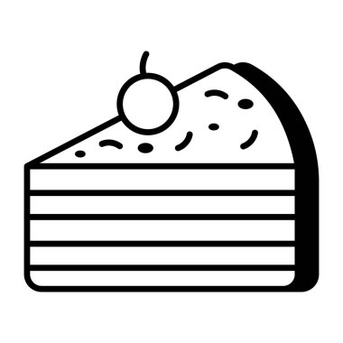 A perfect design icon of cake slice