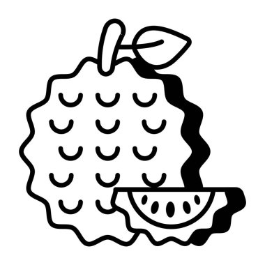 Durian meyvesinin lezzetli bir simgesi.