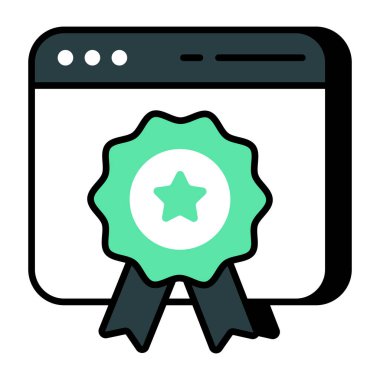 Vector design of awarded website 