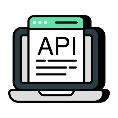 Uygulama programlama arayüzünün mükemmel bir tasarım simgesi