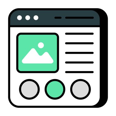 Web manzarasının eşsiz tasarım simgesi