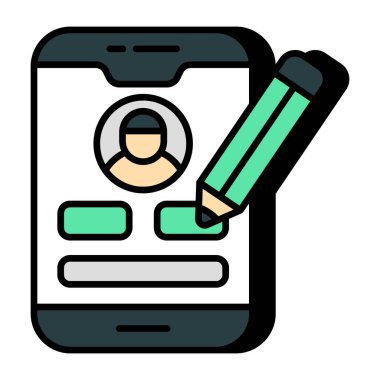 Profili düzenlemek için son moda vektör tasarımı