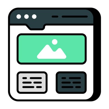 Web manzarasının eşsiz tasarım simgesi