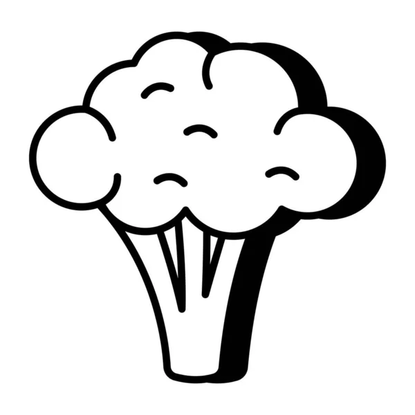 Trendy Vector Design Broccoli — Stockový vektor