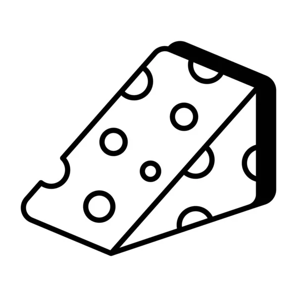 Іконка Дизайну Сирного Блоку — стоковий вектор