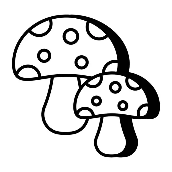 버섯의 디자인 아이콘 — 스톡 벡터