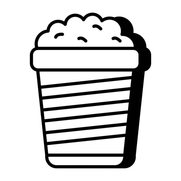 Ikona Plochého Designu Popcornu — Stockový vektor