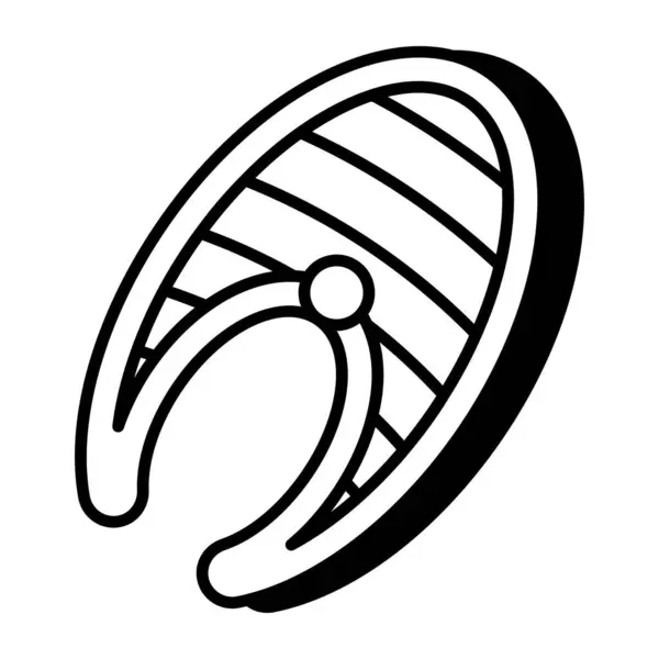 Икона Креативного Дизайна Филе Рыбы — стоковый вектор