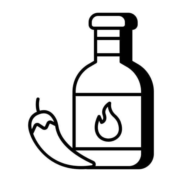 Icône Téléchargement Premium Sauce Chili — Image vectorielle