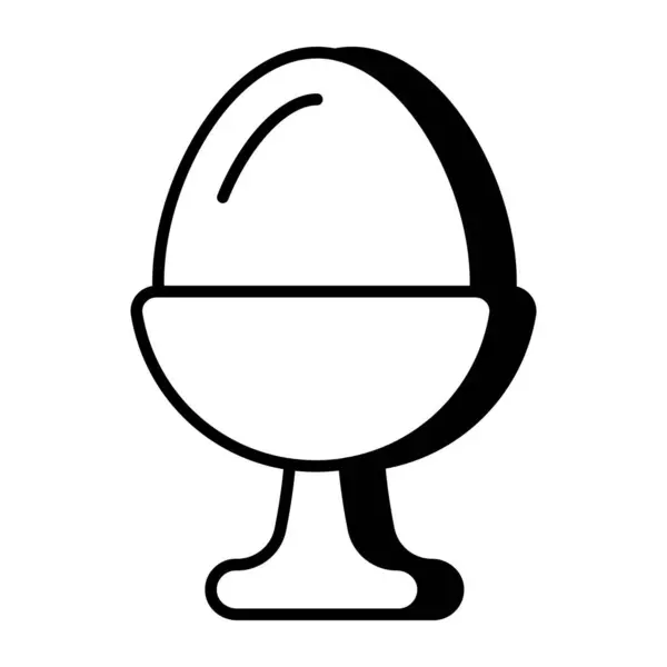 Boiled Egg Icon Editable Vector — Stock vektor