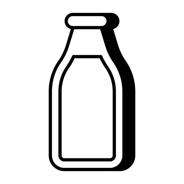 Icono Diseño Botella Leche — Vector de stock