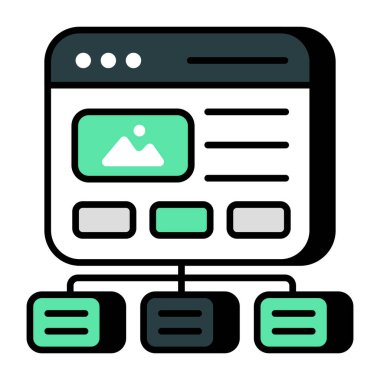 Web manzarasının eşsiz tasarım simgesi