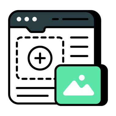 Resim eklemenin eşsiz tasarım simgesi