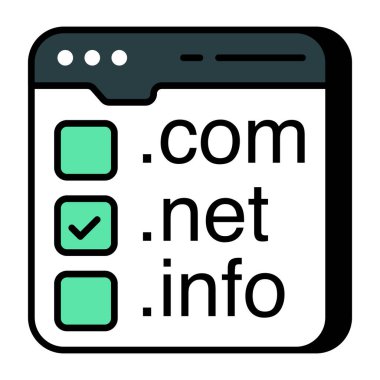 Web alan adlarının bir simge tasarımı 