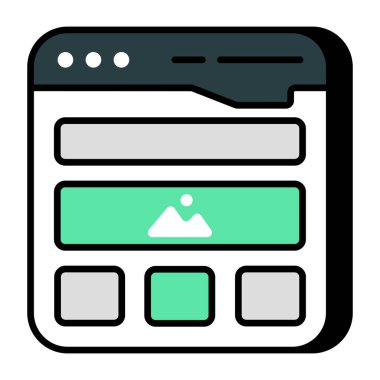 Web manzarasının yaratıcı tasarım simgesi