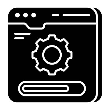 Web kurulumunun simge tasarımı 