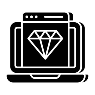 Premium web sitesinin moda tasarım simgesi 