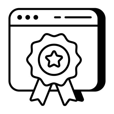 Vector design of awarded website 