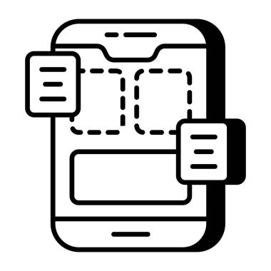        Mobil tasarımın premium indirme vektörü 