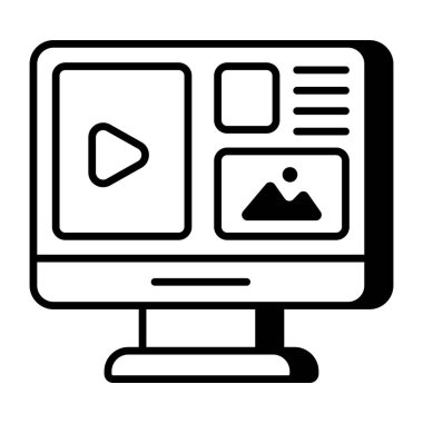 Çevrimiçi video için bir simge tasarımı 