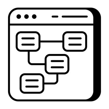 Web hiyerarşisinin kavramsal düz tasarım simgesi