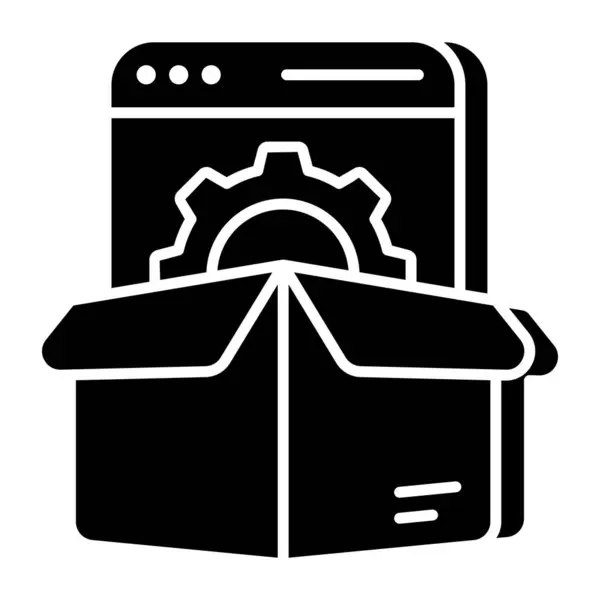 Premium Icône Téléchargement Paquet Seo — Image vectorielle