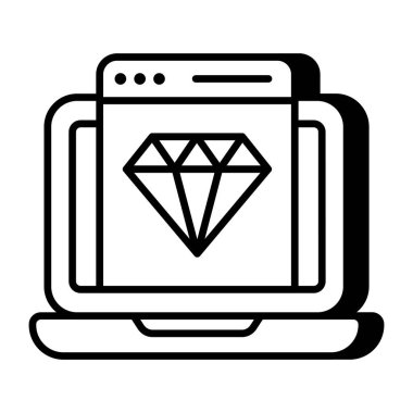 Premium web sitesinin moda tasarım simgesi 