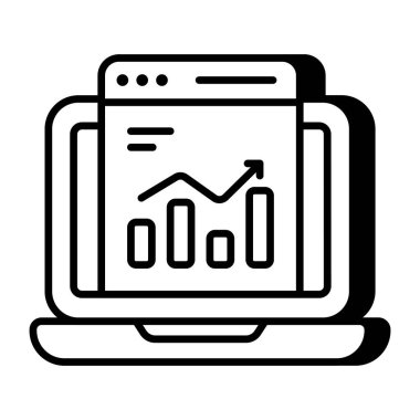 Web istatistiklerinin yaratıcı tasarım simgesi