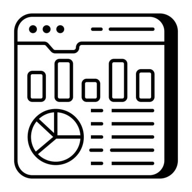 Web istatistiklerinin yaratıcı tasarım simgesi