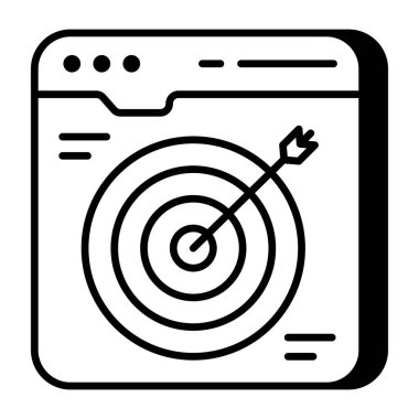 An editable design icon of target website 